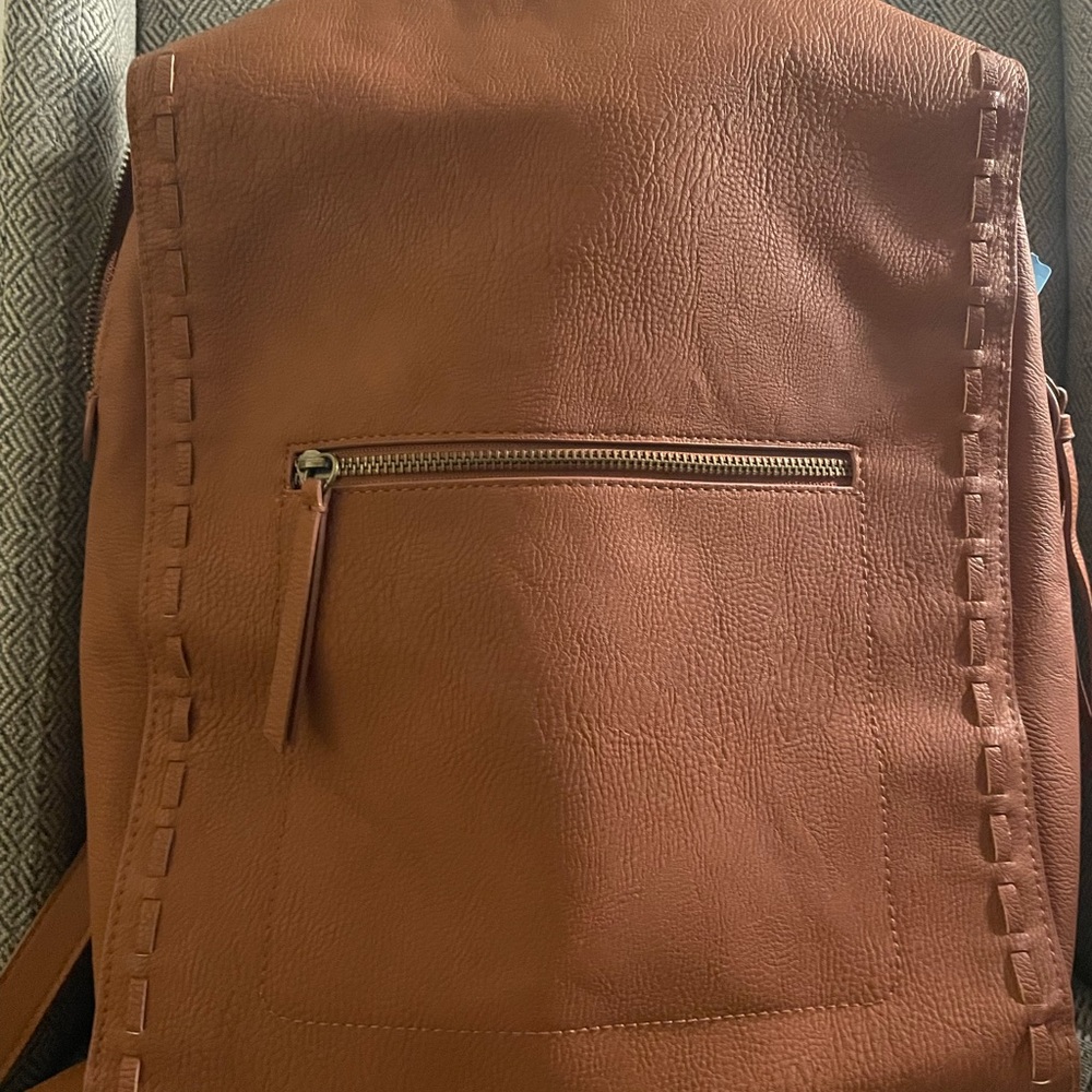 Universal Thread Whipstitch Faux Leather Square backpack